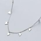 Triangle Necklace 925 Sterling Silver - Necklace - One Size