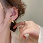 Zigzag Alloy Earring 1 Pair - Gold - One Size