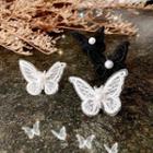 Faux Pearl Lace Butterfly Earring