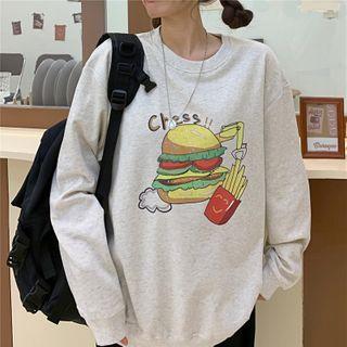 Burger Print Sweatshirt