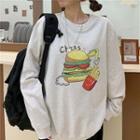 Burger Print Sweatshirt