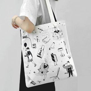 Print Tote Bag As Shown In Figure - One Size