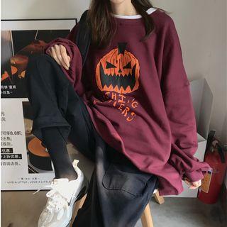 Pumpkin Printed Sweatshirt / Cargo Pants