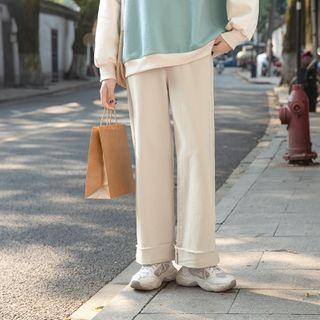 Biscuit Brooch Wide Leg Pants