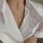 Cross Pendant Sterling Silver Necklace Gold - One Size