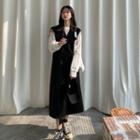 Sleeveless Double Brasted Long Coat