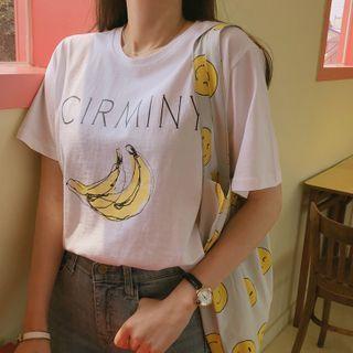 Illustration-printed Cotton T-shirt Ivory - One Size