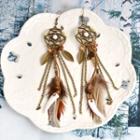 Dream Catcher Earring Eh351 - Brown - One Size