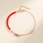 Carp Fish Red String Bracelet Red - One Size