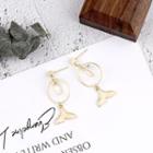 Alloy Whale Tail Dangle Earring As Shown In Figure - One Size