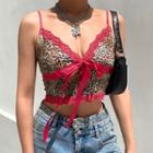 Animal Print Cropped Camisole Top