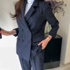 Pinstripe Formal Double Breasted Blazer