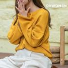 Wide-sleeve Boxy Knit Top