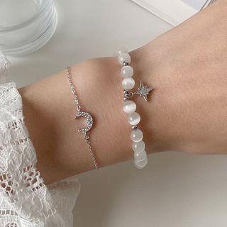 Beaded Bracelet / Rhinestone Bracelet / Set