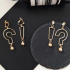 Question & Exclamation Mark Asymmetrical Dangle Earring