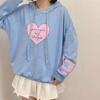 Lettering Heart Hoodie