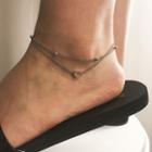 Alloy Heart Layered Anklet