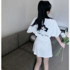 Loose-fit Printed Mini T-shirt Dress