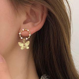 Butterfly Earring 1 Pair - Butterfly Earring - Gold - One Size