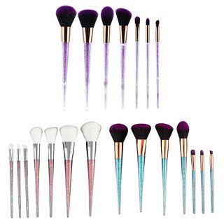 Set Of 7: Embellished Handle Makeup Brush