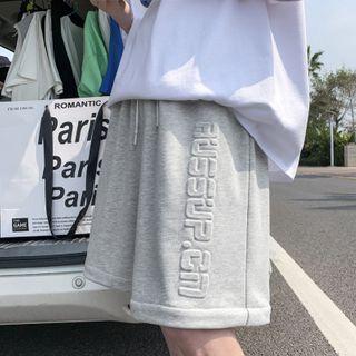 High-waist Lettering Shorts