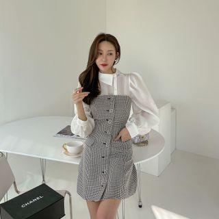 Button-up A-line Mini Tube Dress