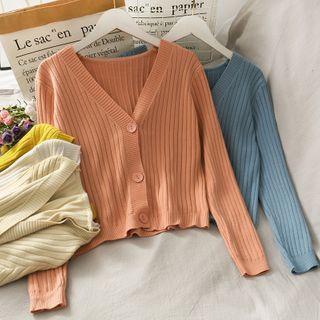 Rib-knit Cardigan In 9 Colors