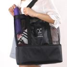 Mesh Tote Bag With Insulated Compartment
