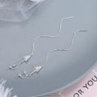 925 Sterling Silver Threader Earring Es759 - One Size