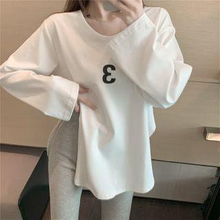 Long-sleeve Numbering T-shirt / Leggings