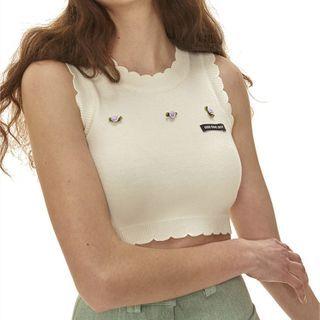 Crop Knit Sleeveless Top