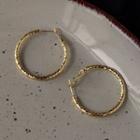 Alloy Hoop Earring 524 - 1 Pair - Gold - One Size
