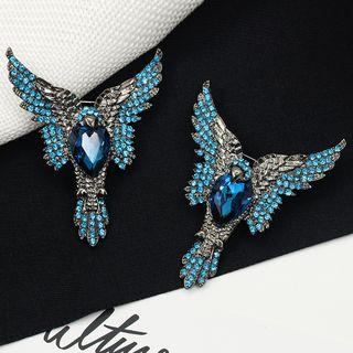 Rhinestone Eagle Brooch 01 - 2318 - Blue - One Size