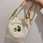 Avocado Printing Canvas Belted Cross Bag