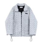 Lapel Fleece Zip Jacket