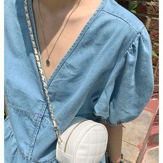 Quilted Circle Crossbody Bag