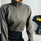 Zip Mock-neck Sweatshirt