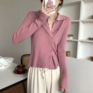 Asymmetrical Collared Knit Top
