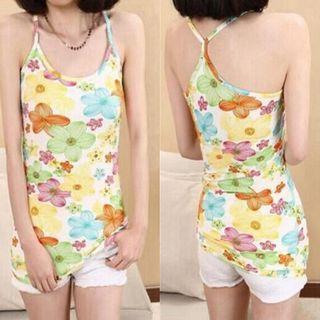 Spaghetti Strap Print Top