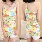 Spaghetti Strap Print Top
