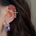 Cross / Bow Faux Crystal Earring / Set