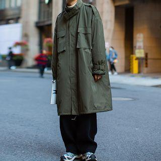 Zip-up Midi Cargo Coat