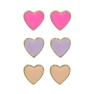Pastel Heart Ear Studs