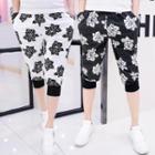 Floral Print Cropped Pants