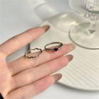 Set Of 2: Rhinestone / Alloy Ring (various Designs) Set Of 2 Pcs - Silver - One Size