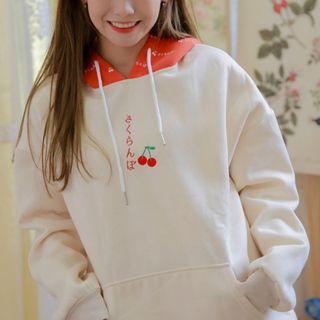 Cherry Embroidered Hoodie