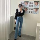 Chelsea-collar Polka-dot Blouse