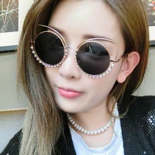 Cat Eye Rhinestone Sunglasses