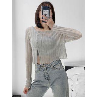 Asymmetric Light Knit Top