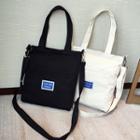 Letter Embroidered Canvas Tote